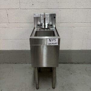 Glastender Stainless Steel Underbar Hand Sink Unit with Backsplash