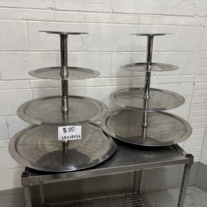 4 Level Stainless Steel Dessert Towers