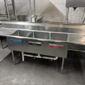 101" 3-Compartment Stainless Steel Sink