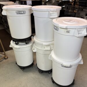 Baker's Mark Mobile White Ingredient Bins