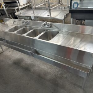 Eagle Stainless Steel 4 Compartment Underbar Sink