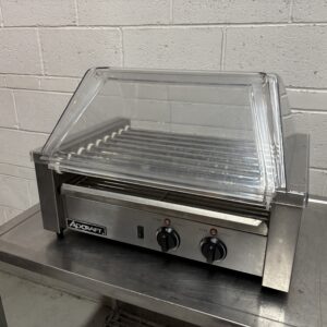Adcraft Hot Dog Roller Grill With Sneeze Guard
